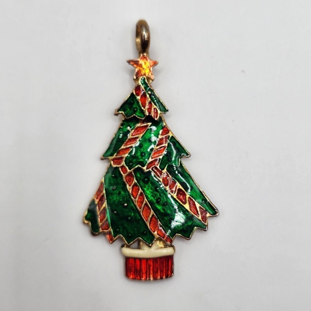 Enamel Christmas Tree Pendant - Picture 4 of 4